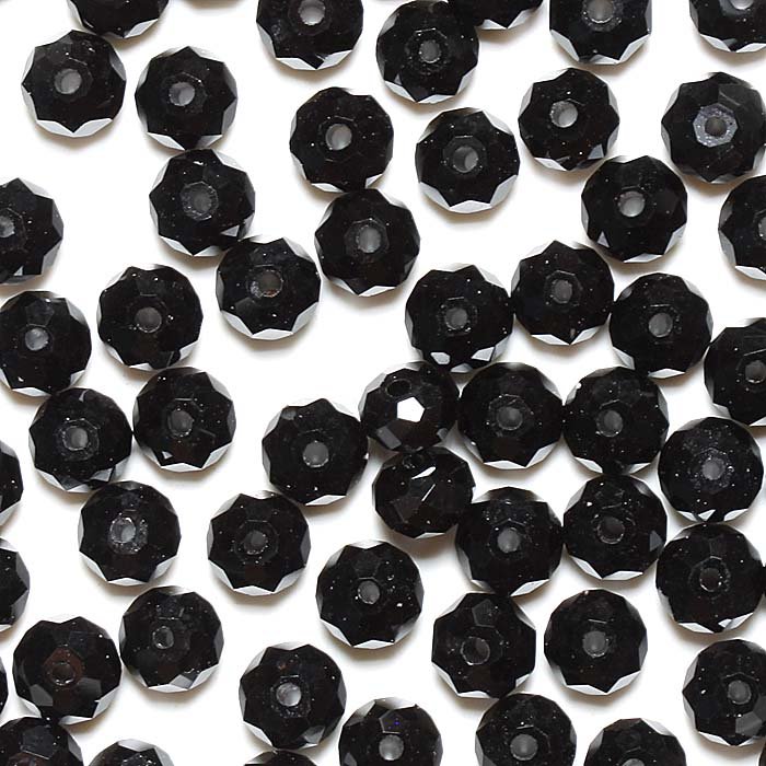 Рондель чёрный 4х6 (10шт.)