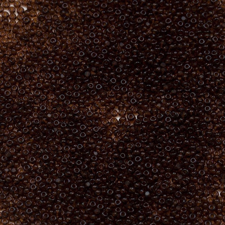 Бисер Шарлотта [10140] чёрно-янтарный прозрачный 13/0 (10гр.)