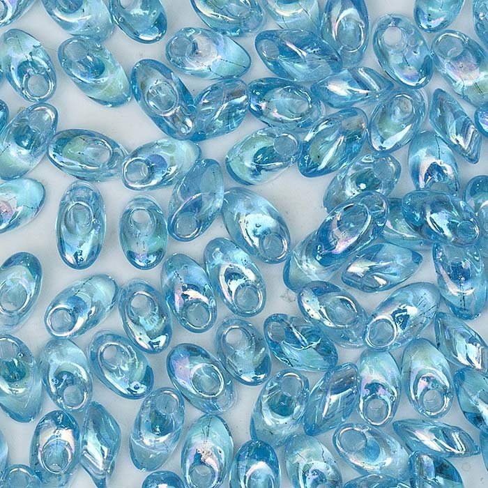 Бисер Miyuki LONG MAGATAMA (260) голубой прозрачный радужный