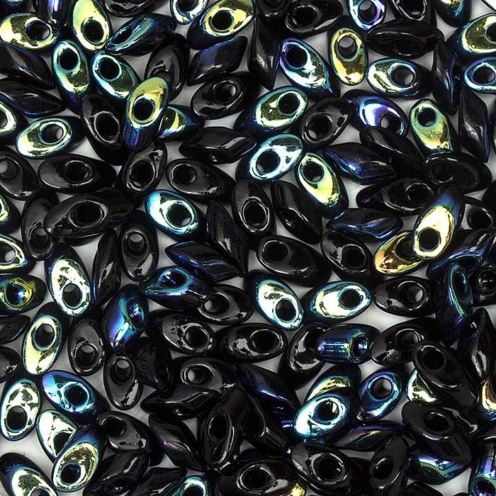 Бисер Miyuki LONG MAGATAMA (4555) чёрный радужный