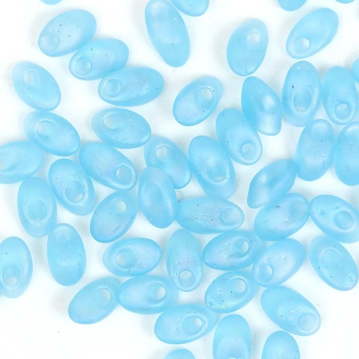 Бисер Miyuki LONG MAGATAMA (148FR) голубой прозрачный матовый радужный