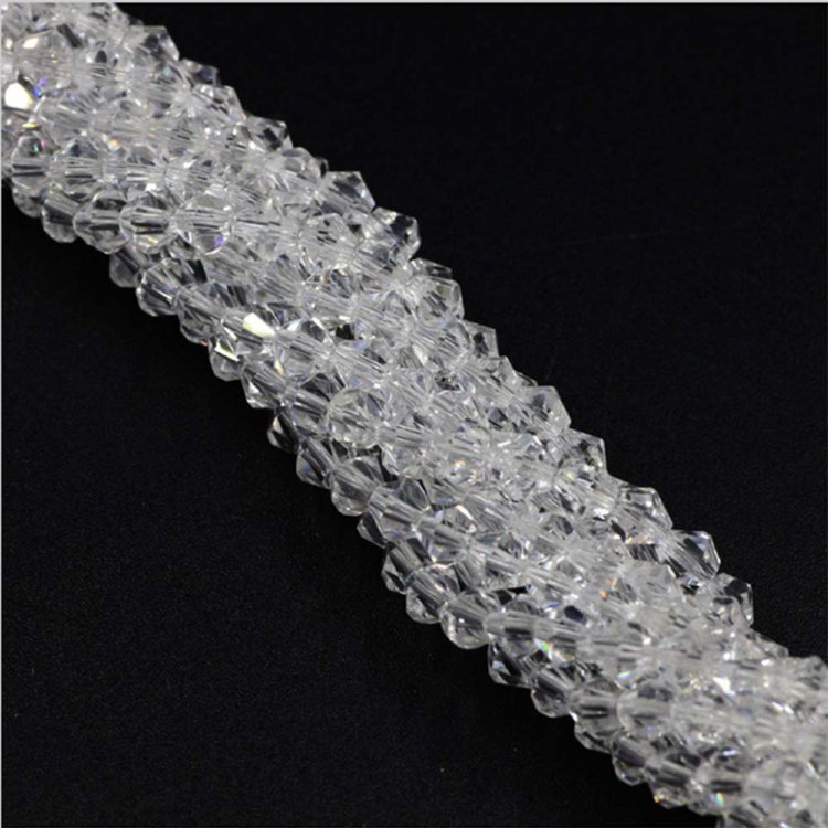 Биконус Crystal clear 6мм (нитка)