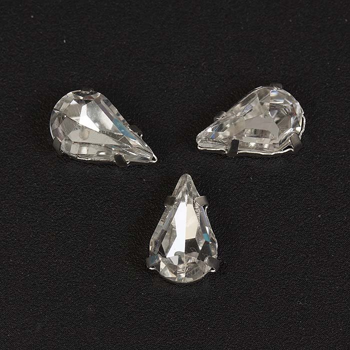 Страз в цапе капля Crystal  8х13