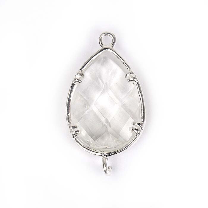 Коннектор "Crystal" ("серебро") капля 12х20