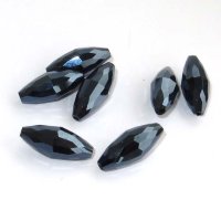 Бусина Olive Blue Hematite 8х19мм
