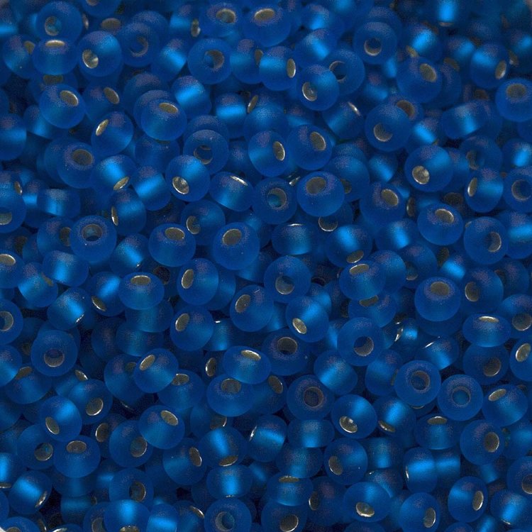 Бисер [67150 matt] голубой Capri Blue "огонёк" матовый 10/0