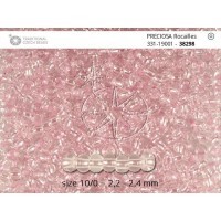 Бисер [38298] crystal, colour lined red pearl  10/0