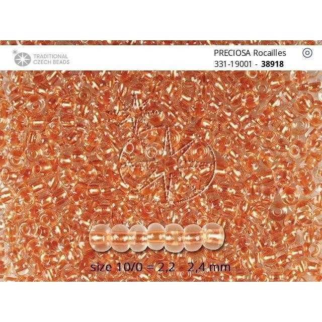 Бисер [38918] crystal, colour lined brown pearl 10/0