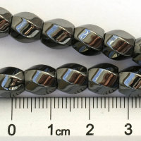 Гематин, бусина овальная витая 8х8 (5 шт.)