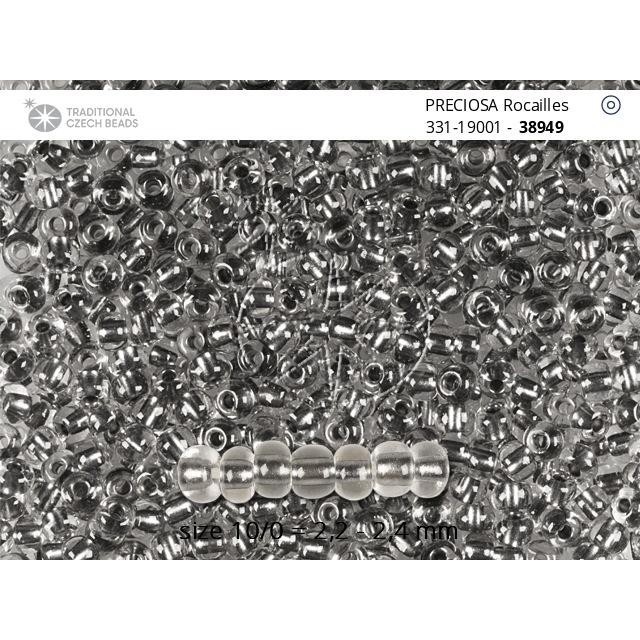 Бисер [38949] crystal, colour lined grey pearl  10/0